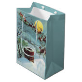 レトロヴィンテージクリスマスサンタホリデイ ミディアムペーパーバッグ (正面アングル)