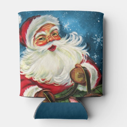 レトロヴィンテージクリスマスサンタホリデイ 缶クーラー (裏面)