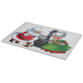 レトロヴィンテージクリスマスサンタホリデーキッチン カッティングボード (角)