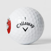 レトロヴィンテージクリスマスサンタホリデーゴルフボール ゴルフボール (ロゴ)