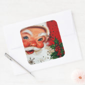 レトロヴィンテージクリスマスサンタホリデーシール スクエアシール (封筒)