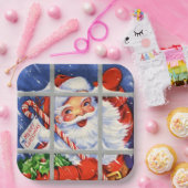 レトロヴィンテージクリスマスサンタホリデーパーティー ペーパープレート (パーティー)