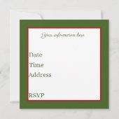 レトロヴィンテージクリスマスサンタホリデーパーティー 招待状 (裏面)