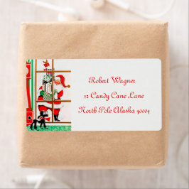 レトロヴィンテージクリスマスサンタホリデーラベル ラベル