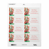 レトロヴィンテージクリスマスサンタホリデーラベル ラベル (フルシート)