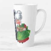 レトロヴィンテージクリスマスサンタミセスクロース休日 カフェラテマグ (右)