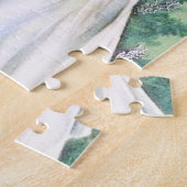 レトロヴィンテージクリスマスサンタレディーホリデイ ジグソーパズル (側面)