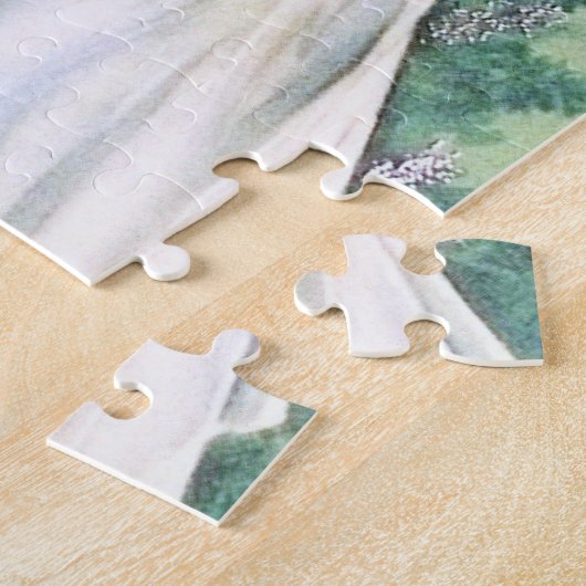 レトロヴィンテージクリスマスサンタレディーホリデイ ジグソーパズル (側面)