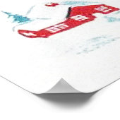 レトロヴィンテージクリスマスサンタ追加メッセージポスター ポスター (角)