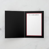 レトロヴィンテージクリスマスサンタ雪だるま気持ち シーズンカード (内部)