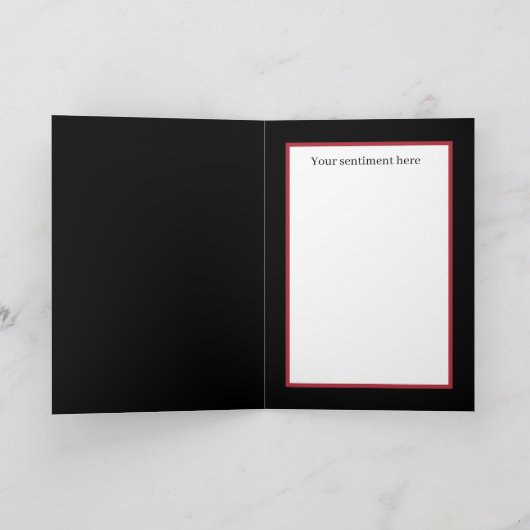 レトロヴィンテージクリスマスサンタ雪だるま気持ち シーズンカード (内部)