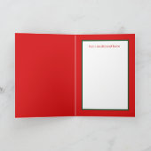 レトロヴィンテージクリスマスサンタ雪だるま シーズンカード (内部)