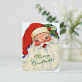 レトロヴィンテージクリスマスサンタ シーズンポストカード (スタンド正面)