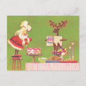 レトロヴィンテージクリスマスサンタ シーズンポストカード (正面)