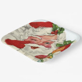 レトロヴィンテージクリスマスサンタ ペーパープレート (傾斜あり)