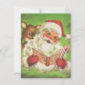 レトロヴィンテージクリスマスサン読タズ シーズンカード (正面)