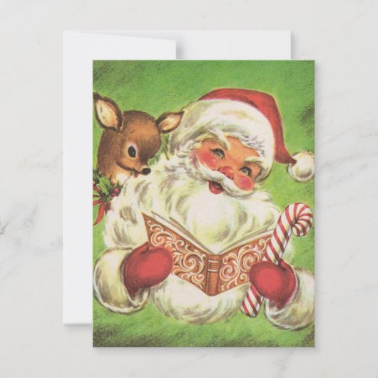 レトロヴィンテージクリスマスサン読タズ シーズンカード (正面)