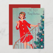 レトロヴィンテージクリスマスシスター追加メッセージ シーズンカード (正面/裏面)