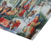 レトロヴィンテージクリスマスショッピングホリデー カッティングボード (角)