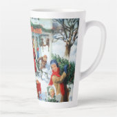 レトロヴィンテージクリスマスショッピング カフェラテマグ (右)