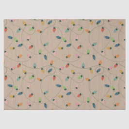 レトロヴィンテージクリスマスストリングライトオンクラフト 薄葉紙