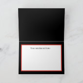 レトロヴィンテージクリスマススノーファミリーアッド気持ち シーズンカード (内部)