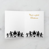 レトロヴィンテージクリスマスタイムサンタズ魔法カーペット シーズンカード (内部)