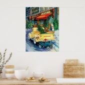 レトロヴィンテージクリスマスタウンホリデーポスター ポスター (キッチン)