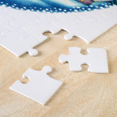 レトロヴィンテージクリスマスチャーチシーンホリデイ ジグソーパズル (側面)