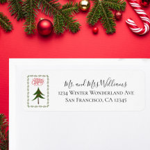 レトロヴィンテージクリスマスツリーとリースミニマリスト