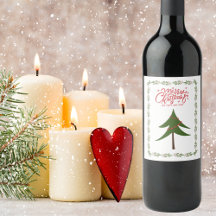 レトロヴィンテージクリスマスツリーとリースミニマリスト