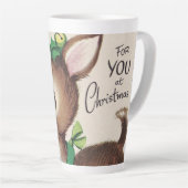 レトロヴィンテージクリスマスディアホリデイ カフェラテマグ (右アングル)