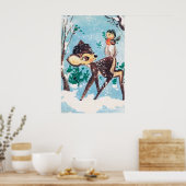 レトロヴィンテージクリスマスディアホリデーポスター ポスター (キッチン)