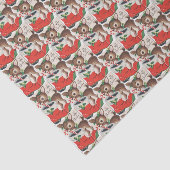 レトロヴィンテージクリスマストインデナーとストッキング 薄葉紙 (詳細)