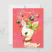 レトロヴィンテージクリスマストインデナーアド文字 シーズンカード (正面)