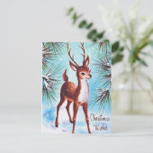 レトロヴィンテージクリスマストインデナーハガキ シーズンポストカード (スタンド正面)