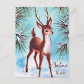 レトロヴィンテージクリスマストインデナーハガキ シーズンポストカード (正面)