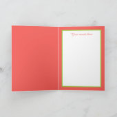 レトロヴィンテージクリスマストインデナーホリディグリーティング シーズンカード (内部)