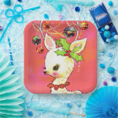 レトロヴィンテージクリスマストインデナーホリデーパーティー ペーパープレート (パーティー)