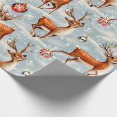 レトロヴィンテージクリスマストインデナー3ラッピング紙 ラッピングペーパー (角)
