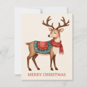 レトロヴィンテージクリスマストインデーパーソナライズされたナー ノートカード (正面)