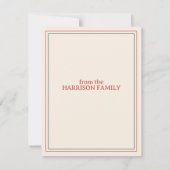 レトロヴィンテージクリスマストインデーパーソナライズされたナー ノートカード (裏面)