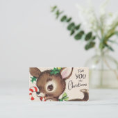 レトロヴィンテージクリスマストナイダーホリデー 名刺 (スタンド正面)