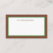 レトロヴィンテージクリスマストナイダーホリデー 名刺 (裏面)