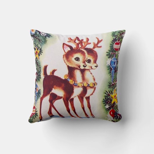 レトロヴィンテージクリスマストナディアデコ枕 クッション (裏面)