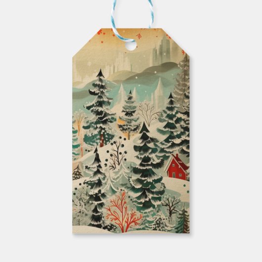 レトロヴィンテージクリスマストリオスタイルJ ギフトタグ (裏面)