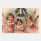 レトロヴィンテージクリスマストリオスタイルK ラッピングペーパーシート (正面3)