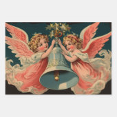 レトロヴィンテージクリスマストリオスタイルK ラッピングペーパーシート (正面2)