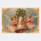 レトロヴィンテージクリスマストリオスタイルK ラッピングペーパーシート (正面)