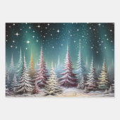 レトロヴィンテージクリスマストリオスタイルL ラッピングペーパーシート (正面2)